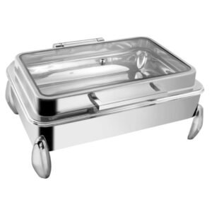 Rectangular Dish Hydraulic Full Glass - Diamond Leg