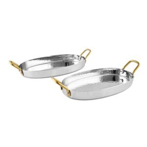 Oval Flat Pan - Golden Handle