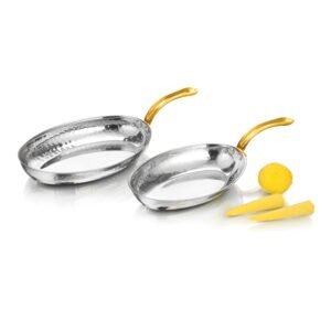 Oval Pan - Long Golden Handle