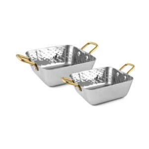 Square Deep Pan - Golden Handle