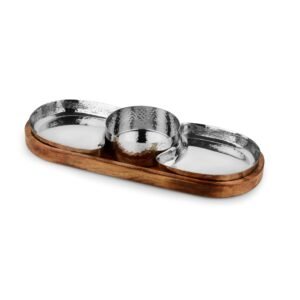 Oval Chip N Dip - Wood Base