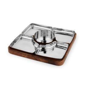 Square Chip N Dip - Wood Base