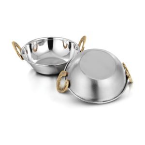 Serving Karahi - Emboss Brass Handle