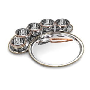 Maharaja Thali Set - Two Tone (8 Pcs Set)