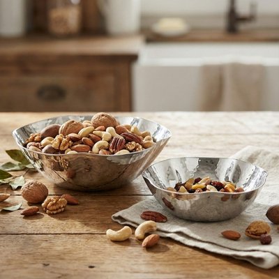 Stainless steel nut bowl