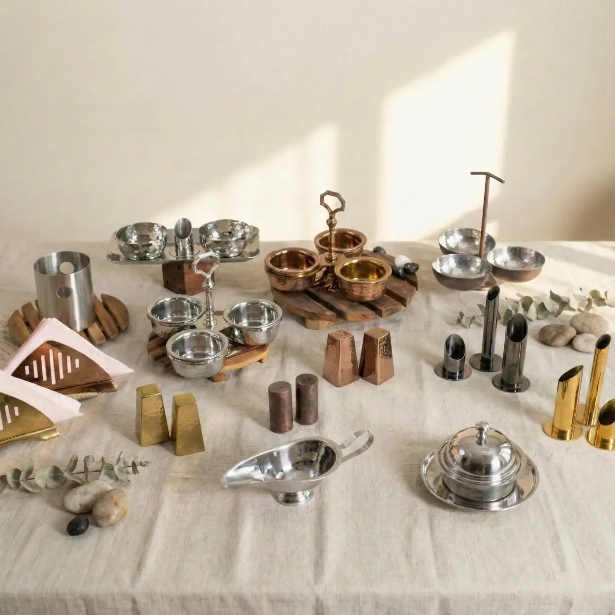 Stainless steel table accessories