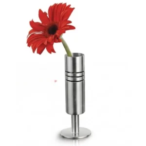 Bud Vase with Pin – Stainless Steel Matt