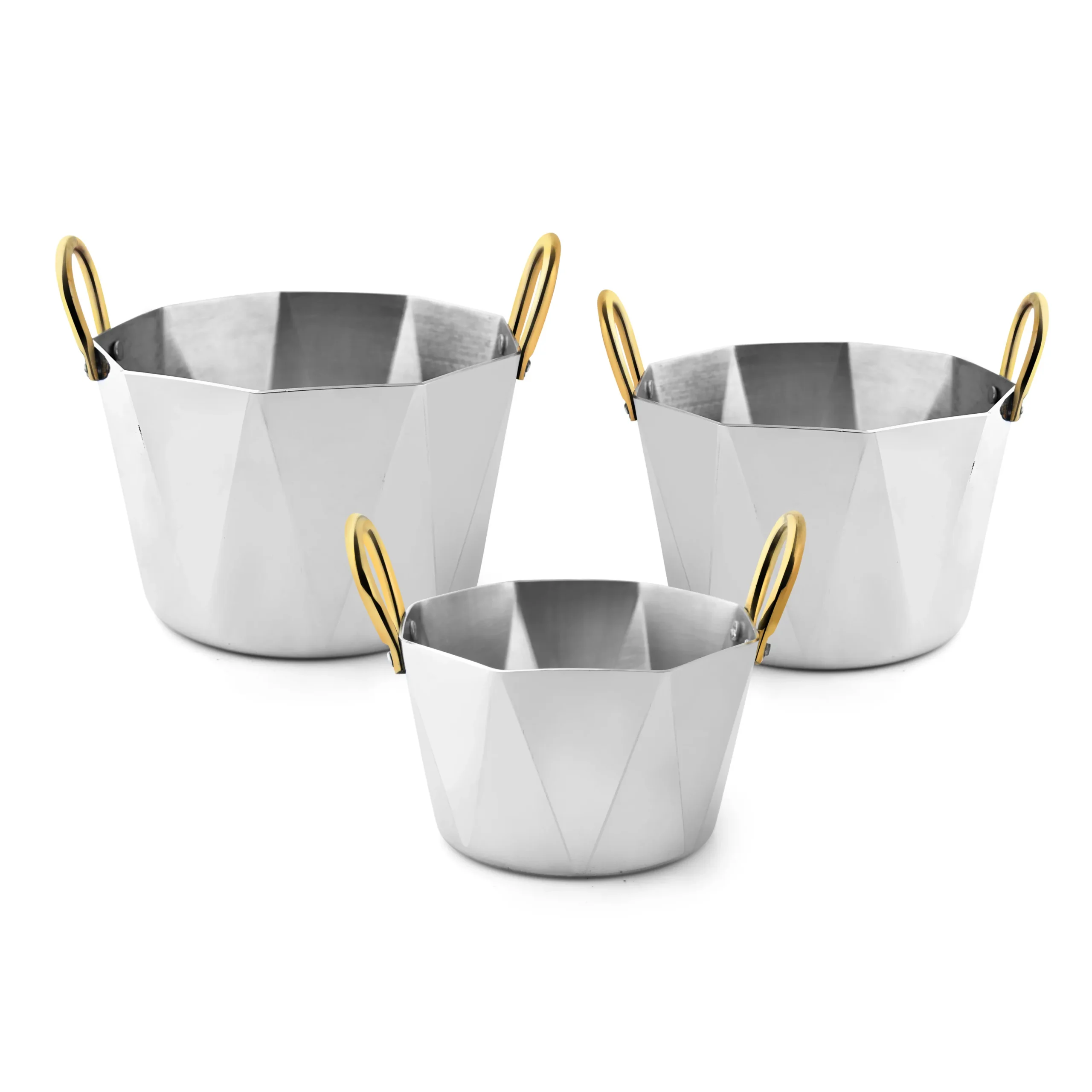 Hexagonal Tub - Brass Handle