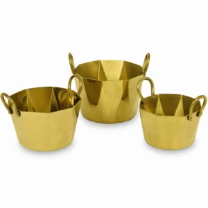 Hexagonal Tub – Gold PVD Hammer