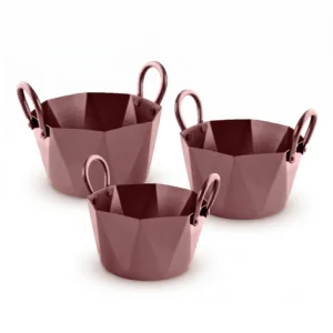 Hexagonal Tub – Rose Gold PVD Hammer