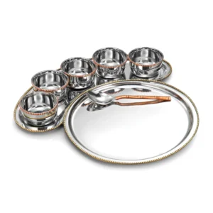 Maharaja Thali Set - Two Tone (8 Pcs Set)
