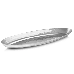 Mini Oval Platter – Stainless Steel Hammer