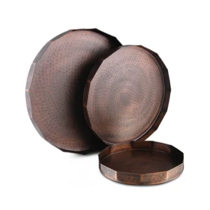 Octagonal Plate – Antique Copper Hammer