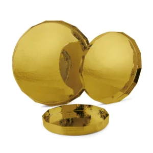 Octagonal Plate – Gold PVD Hammer