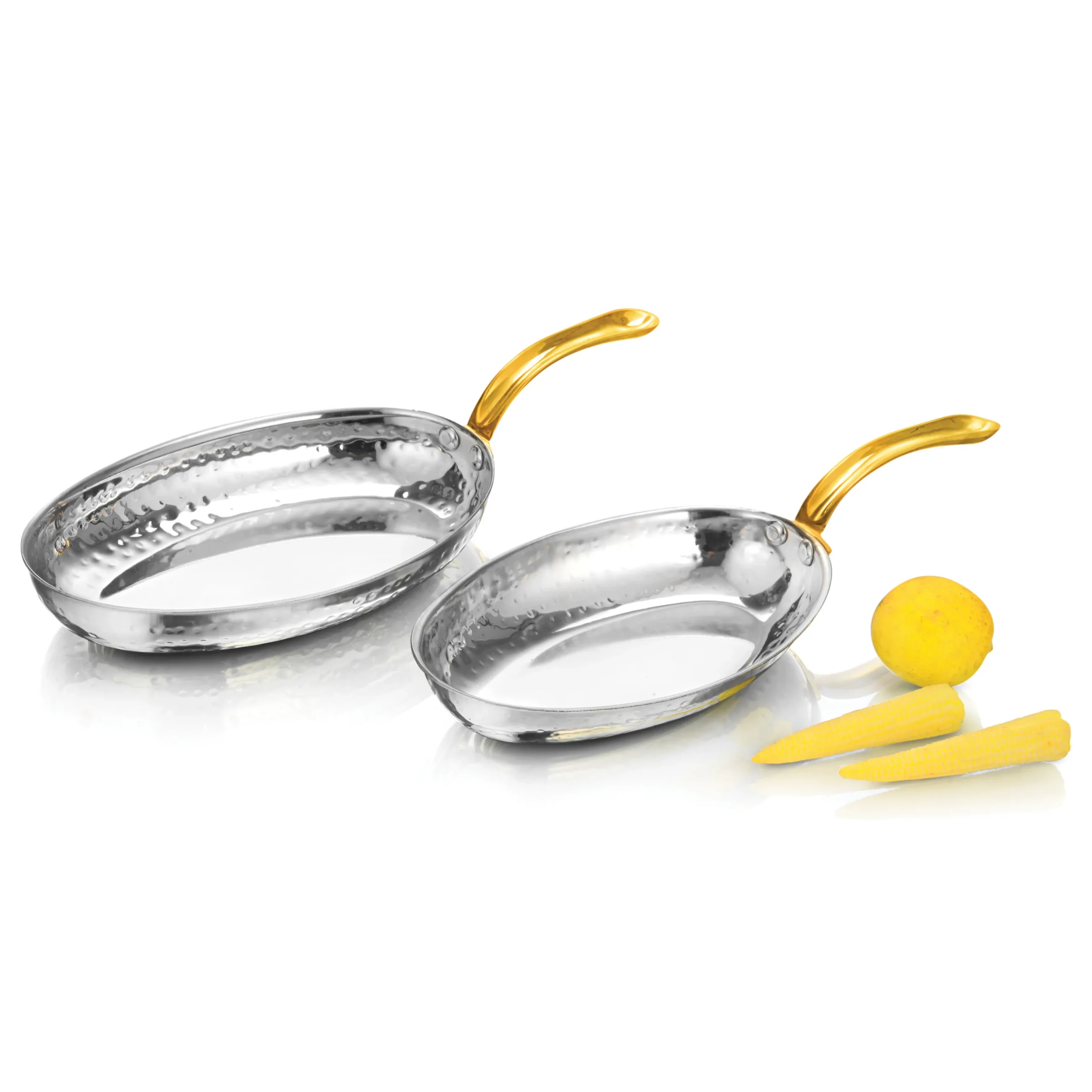 Oval Pan - Long Golden Handle