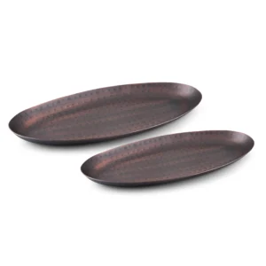Oval Platter – Antique Copper Hammer