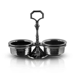 Pickle Dish Casting - 2 Comp't – Gun Metal PVD Hammer