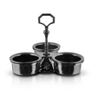 Pickle Dish Casting - 3 Comp't – Gun Metal PVD Hammer