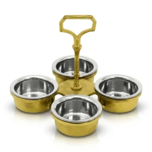 Pickle Dish Casting - 4 Comp't – Gold PVD Hammer