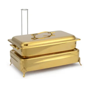 Rectangular Dish Lift Top Flora Lid – Stainless Steel Mirror