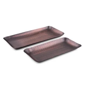 Rectangular Platter – Antique Copper Hammer