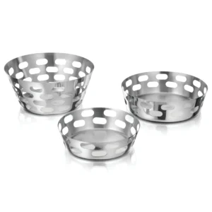 Round Bread Basket - Capsule Hole – Stainless Steel Mirror