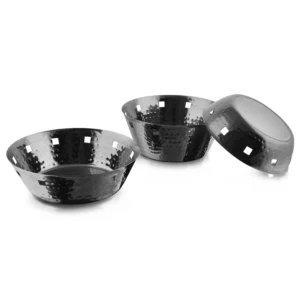 Round Bread Basket - Square Hole – Gun Metal PVD Hammer