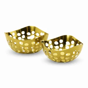 Round Bread Basket - Wave – Gold PVD Hammer