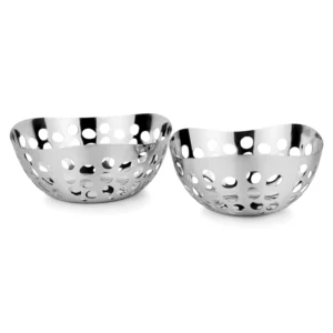 Round Bread Basket - Wave – Stainless Steel Mirror