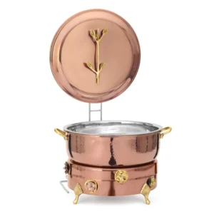 Round Dish Lift Top Flora Lid – Stainless Steel Mirror