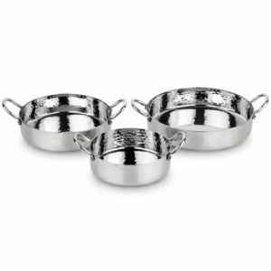 Round Flat Pan – Stainless Steel Hammer