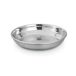Round Halwa Plate - Beaded – Stainless Steel Hammer