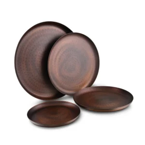 Round Platter – Antique Copper Hammer