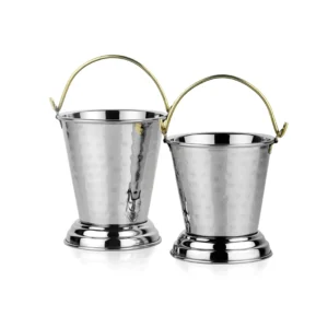 Serving Bucket - Golden Handle – Stainless Steel Hammer