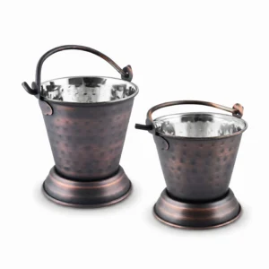 Serving Bucket – Antique Copper Hammer