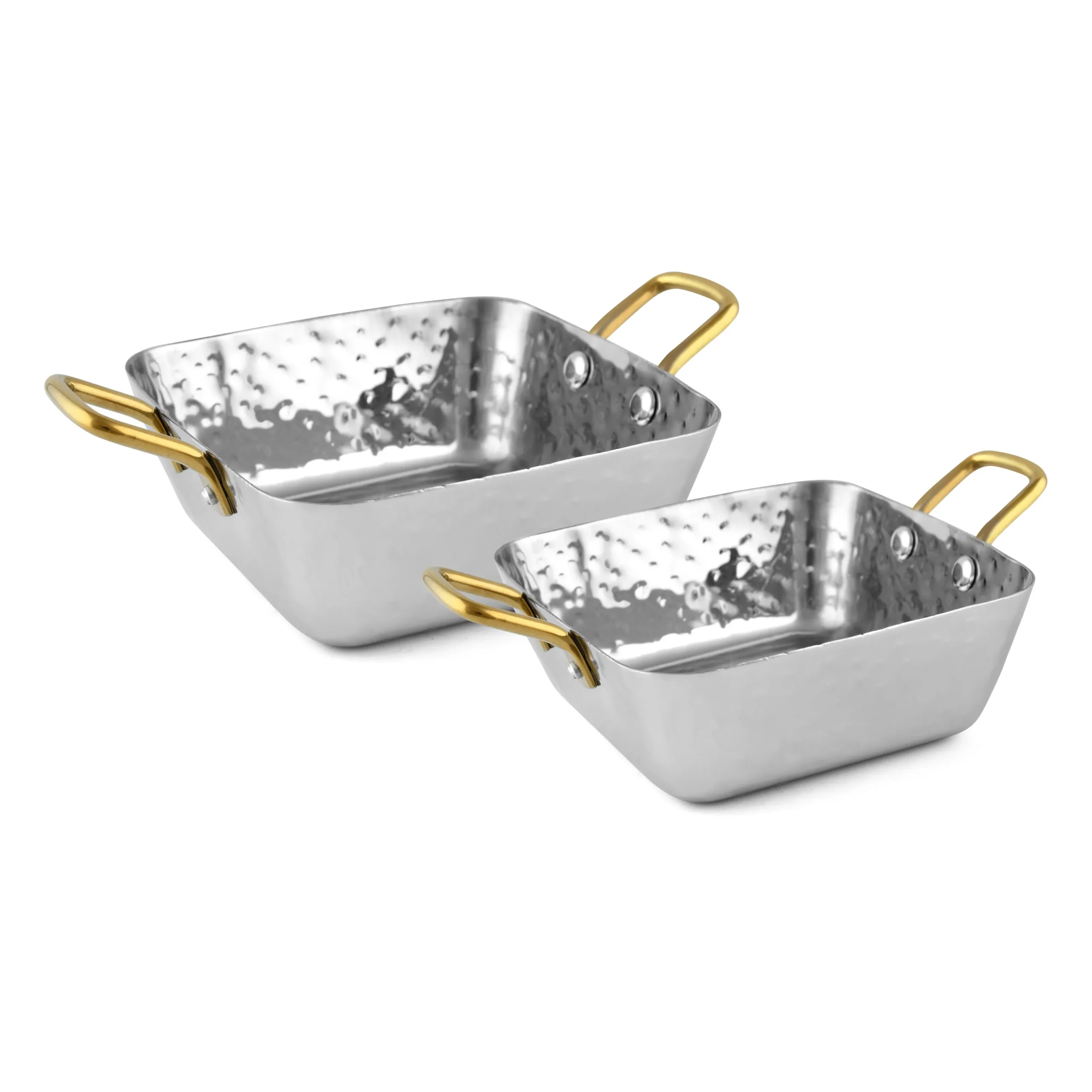 Square Deep Pan - Golden Handle