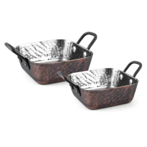 Square Deep Pan – Antique Copper Hammer
