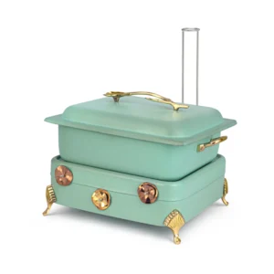 Square Dish Lift Top Flora Lid – Stainless Steel Mirror