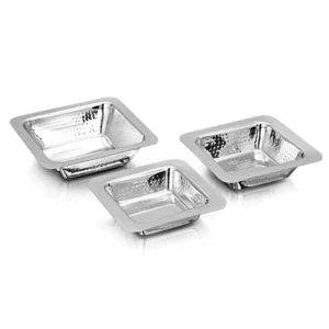 Square Dish – Stainless Steel Hammer