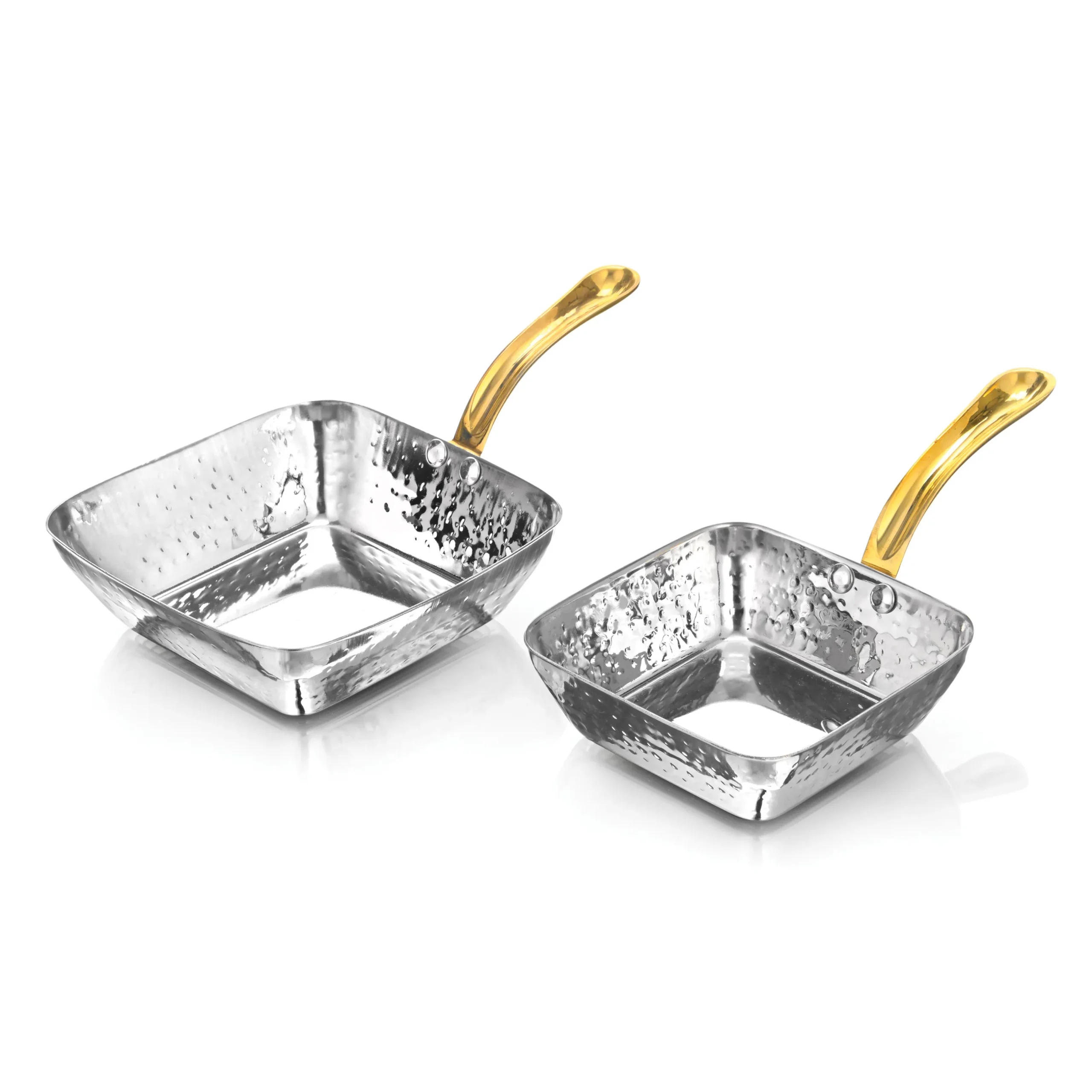 Square Pan - Long Golden Handle